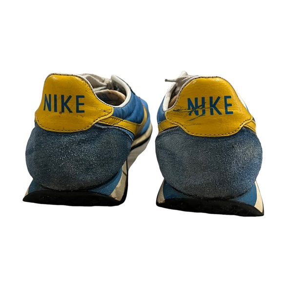 RARE! MENS Vintage Nike Waffle Trainer 1981 Blue &Yel Athletic Running Sneaker 9 - Picture 7 of 15